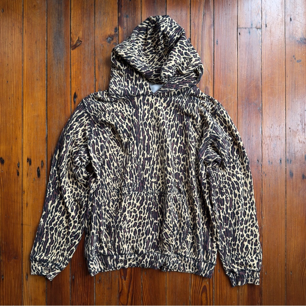 Standard Issue leopard hoodie 100% cotton made in USA AOP heavyweight
